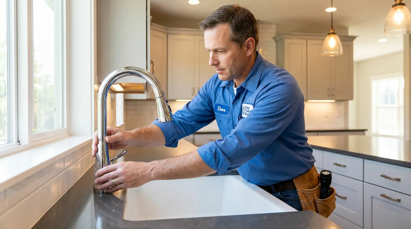 Kitchen faucet installation by Johns Plumbing LLC in Twin Lakes